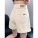 Denim Shorts Women's Summer Thin Loose And Thin High-waisted Hemming Hot Pants_ecoleips.com