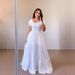 Women's Clothing Commuting Solid Color Square Collar Stitching Long Skirt Dress_ecoleips.com
