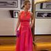 Women's Clothing solid color round neck hollow design sleeveless waist elegant dress_ecoleips.com