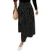 Women's High-Waisted Polka Dot Midi Skirt Slimming Hip Concealing A-Line European American Style for Autumn Winter Versatile mid Length_ecoleips.com