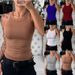 Women's Clothing Slim Fit Sleeveless Vest Solid Color Summer Top Plus Size Tank Camis_ecoleips.com