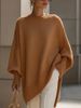 2026 Autumn Winter Round Neck Pullover Knitted For Women Loose Lazy Style Solid Color Women's Sweater_ecoleips.com