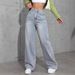 Loose Fit High Waist Printed Jeans For Women - Trendy Summer Denim Pants With Comfort Stretch (Blue Gray, Blue, Pink)_ecoleips.com