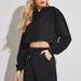 Women's Oversized Cropped Hoodie - Thick Y2K Streetwear Pullover With Drawstring Hood, Short Length For Fall & Winter Fashion_ecoleips.com