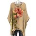 Women's Clothing 3D Printed Floral Round Neck Short Sleeve T-Shirt Loose Casual Top Fashion American Style_ecoleips.com