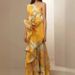 2025 Summer New French Retro High Waist Elegant Casual Printed Asymmetrical Shoulder Dress_ecoleips.com