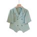 Women's Clothing Fashion Skirt Suit Summer Fat Girl Suit Collar Irregular Top Pleated Skirt Two Piece Suit_ecoleips.com