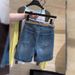 Vintage Lace Plaid Stitching Denim Shorts Women's Summer High Waist Five-point Wide Legs_ecoleips.com