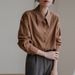 2025 Nvyis2025 Spring Pointed Collar A Niche French Style Top, Loose Casual Shirt For Women With Long Sleeves_ecoleips.com