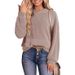 205 Spring/Summer Women's Loose-Fitting Hoodie With Twisted Strips, Round Neck And Long Sleeves_ecoleips.com
