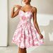 WG214 New Sexy Fashionable Strapless Printed Backless Sweet Dress For Cross-Border European And American_ecoleips.com