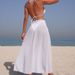 Women's Three Piece Bikini Swimsuit European And American Style Solid Color Mesh Long Dress Fashionable Sexy Design 2025_ecoleips.com