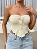 New European And American Summer Fashion Independent Site Cross-border Sexy Ruffled Halter Neck Strap Two-way_ecoleips.com