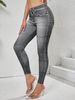 Women's Clothing Denim Fitness Pants For Women, High Waist Slimming Butt Lift Peach Stretch Outer Wear Double Pocket Running Yoga Casual Pants_ecoleips.com