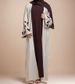 Elegant Embroidered Abaya Dress for Women Long Sleeve Maxi Modest Muslim Dress White Sizes S to XL_ecoleips.com