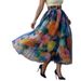 Women's Clothing A-Line Swing Skirt With Pleats - Flowy Midi Length Skirt For Casual Style_ecoleips.com