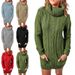 Aria Basics Aria Basics 2024 Cross-Border Autumn/Winter New European And American Style High-Neck Round-Neck Knitted Dress Sweater_ecoleips.com