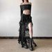 K Light Luxury Style Pure Desire Heavy Industry High-end Birthday Gift Skirt Princess Mesh Long Skirt Irregular Skirt_ecoleips.com