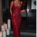 Women's Clothing Spring And Autumn Sexy Slim Sequined Dress Hollow Backless Long Skirt_ecoleips.com
