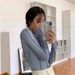Huani Women's Long Sleeve T-Shirt Korean Style Topstitching Niche Design Solid Color Base Versatile Slimming Autumn Top_ecoleips.com