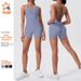 Women's Back Bodycon Yoga Suit Sporty Casual Hip Lifting One Piece_ecoleips.com