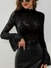 2026 New Sexy Paisley Lace Slim Fit Flared Sleeve Top For Women_ecoleips.com