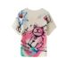 ng2510292 Miyake Fashion Versatile Age-Reducing Printed Short Sleeve T-Shirt For Women Summer 2025 New High-End Pleated Slim Top_ecoleips.com