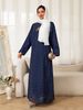 Verve Spring Summer New Tassel Leaf Embroidery Muslim Clothing Long Fashion Elegant Cover-up Dress Robe_ecoleips.com