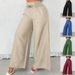 Women's Clothing Women's High-Waisted Wide Leg Trousers Fashionable Retro Style Youthful Elastic Bottoms Design_ecoleips.com