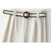 Suitable For All Seasons Summer Relaxed Style Tencel Linen Stitched Balloon High Waist Belt Slimming Versatile Commuter Casual Pants_ecoleips.com