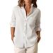 Spring/Summer 2026 Women's Lapel Loose Shirt Top For Commuting_ecoleips.com
