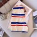Fashion Casual Sports For Women 2024 Summer New Loose Striped Letter Short Sleeve T-Shirt And Shorts Two-Piece Set_ecoleips.com