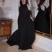 Verve Trade Muslim Celebrity Style Elegant Sequin Cape Batwing Sleeve Inner Tube Top Dress Two Pieces_ecoleips.com