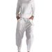 Autumn Fashion Lace-Up Multi-Pocket Trendy Sporty Solid-Color Casual Pants Set_ecoleips.com