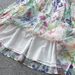 French Style, Sophisticated Floral Print Openwork Dress For Women, Spring/summer, V Neck, Lantern Sleeves, Fitted Waist, Slimming And Elegant Long Dress._ecoleips.com