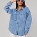 Plus Size Denim Shirt - Oversized Women's Casual Button Down Chambray Top Lightweight Loose Fit Jean Jacket For Women_ecoleips.com