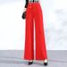 American Cross-border Foreign Trade New Fashion Solid Color Drape High Waist Casual Pants Long Pants Wide Leg Pants Women_ecoleips.com