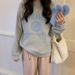 American-style Casual Chic Fleece-lined Sweatshirt For Women, Autumn/winter 2026 New Model, High-end Oversized Versatile_ecoleips.com