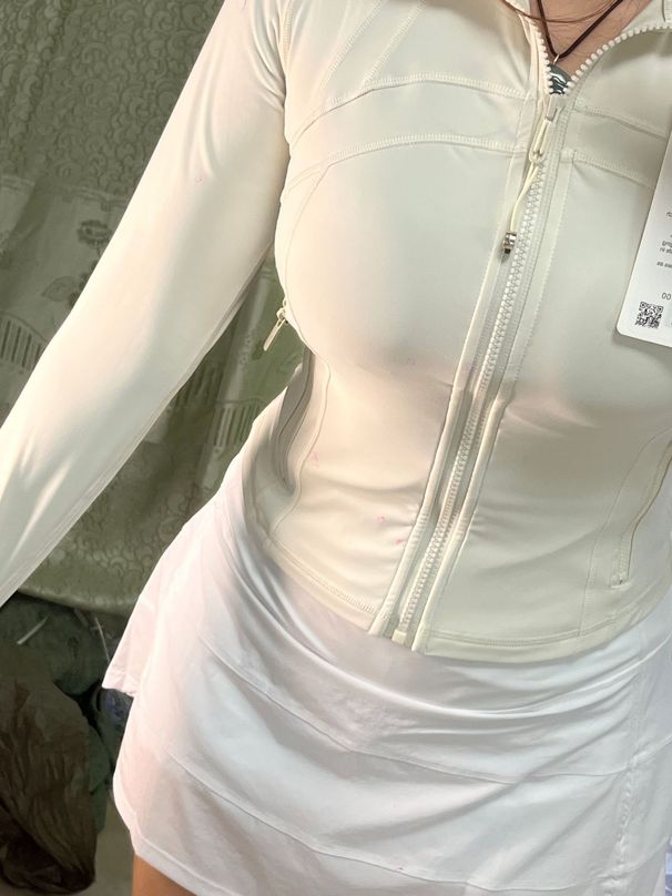 Lulu Oiginal Label Same Style Define Shot Jacket Fo Women, Slim-fit Top, Long-sleeved Spots Fitness Unning Yoga_ecoleips.com