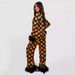 2025 European and American ice silk pajamas fashionable ostrich feather shirt trousers loose two piece feather home clothes for women_ecoleips.com