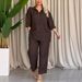 Women's Clothing Women's Fashion Casual Loose Pants Two Piece Set Autumn Summer Long Sleeve For Formal & Casual_ecoleips.com