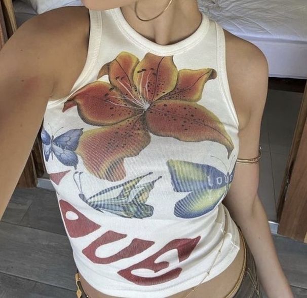 Women's Clothing Pure Desire Hot Girl Letter Print Shaped Vest Women's Short Slim Sleeveless Top Outer Wear_ecoleips.com