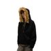 Women's Clothing Fur Collar Couple Hooded Zipper Cardigan Sweater Oversize Design Trendy Niche Jacket_ecoleips.com