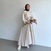 Verve 2025 New Muslim Fashion Lantern Sleeve Top With Flared Skirt Set_ecoleips.com