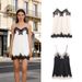 Contrast Trim Satin Feel Sleeveless Top, Women's Lace Detail Shell Blouse For Spring, Chic Casual & Night Out Cami_ecoleips.com