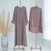 Modest Abaya Dress Women's Ankle-Length Solid Color Dress With Small Trumpet Sleeves Fashion England Style Polyester Dress For Spring/Autumn Summer_ecoleips.com