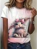 Fashion Summer Easter Bunny 3D Printed T-Shirt Women Street Casual Harajuku T-Shirt Women's Crew Neck T-Shirt Tops Clothing_ecoleips.com