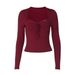 Women's Clothing Square Neck Lace Trim Base Layer Top Slimming Fashionable Tight For Autumn New Arrival_ecoleips.com