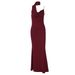 Women's Clothing 2025 Winter New Product Egant Sexy Neckline V-Neck Backss Slim Fit Solid Color Dress_ecoleips.com