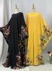 Hot Seller Batwing Sleeves Butterfly Abaya Femme Floral Print Kebaya Centre Hem Slit Kaftan Dresses For Eid Moroccan Kaftan Maxi_ecoleips.com